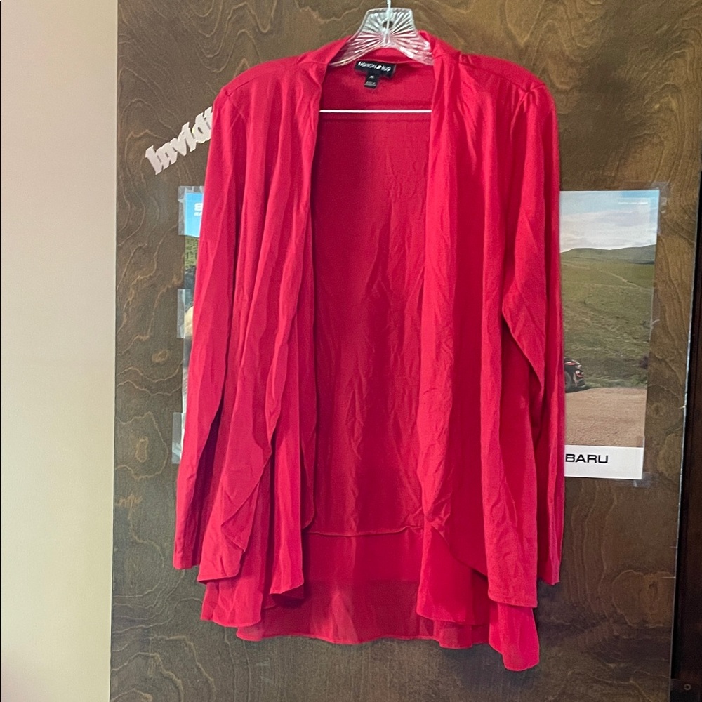 Fashion Bug Red Women's Cape Jacket